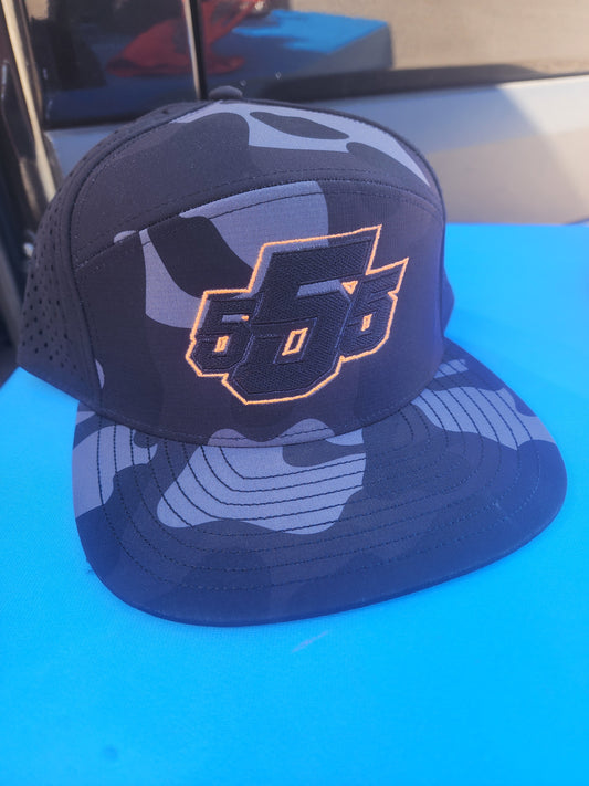 Black/gray Camo Embroidered 555 Snapback