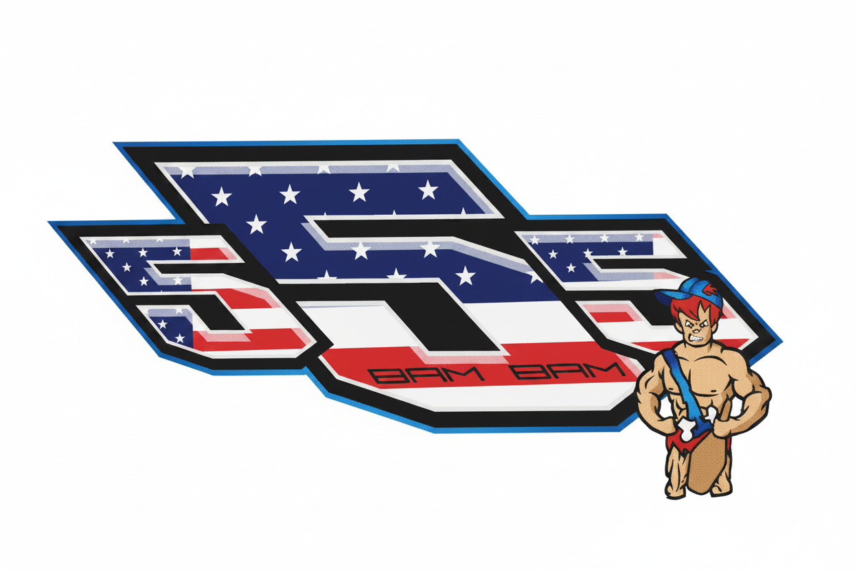 Stripes and Stars 555 Sticker